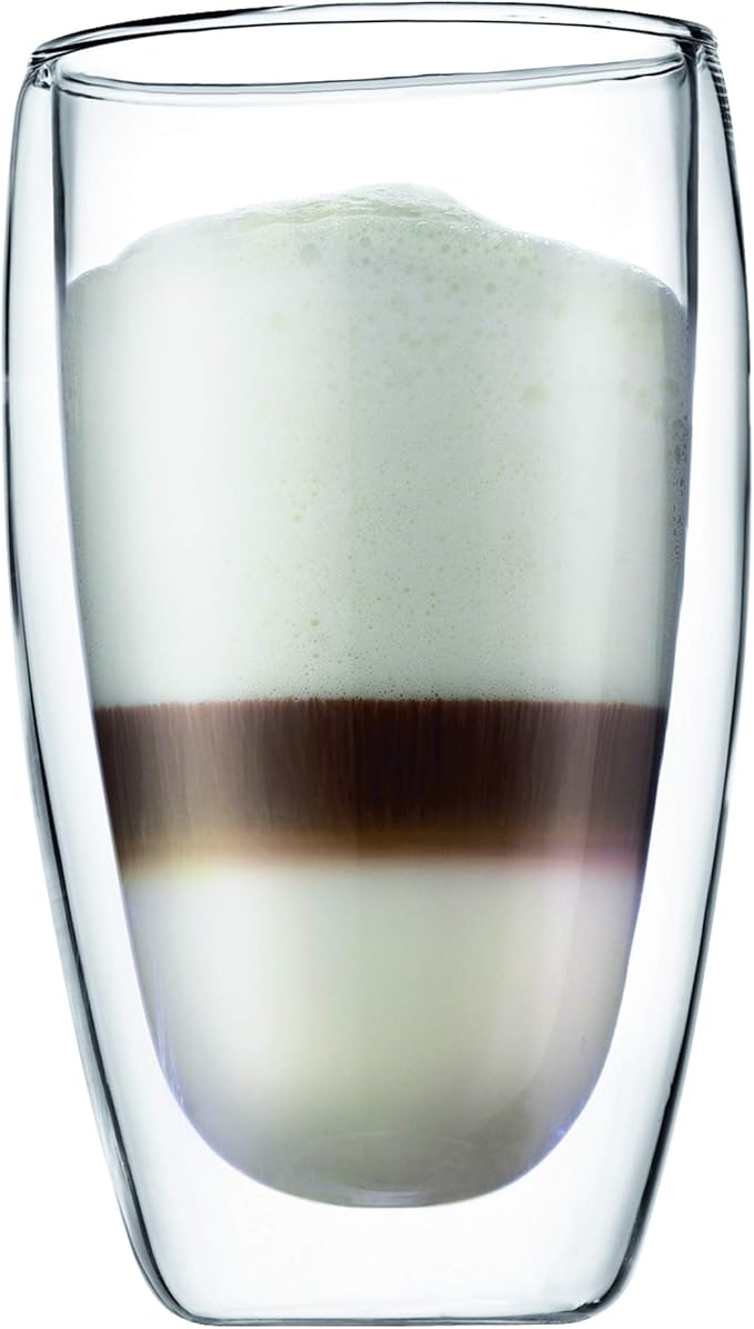 Bodum 15oz Pavina Double Wall High-Heat Borosilicate Glass, Set of 2, Clear