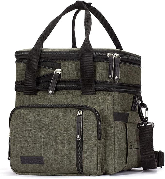 Lunch Bag for Women Men,Insulated Lunch Box,Leakproof Lunch Cooler Bag,Army Green Lunch Tote Bag for Work（Green）
