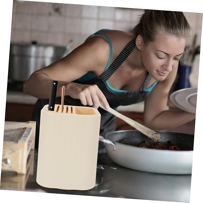 SHOWERORO Rotatable Kitchen Utensil Holder with Capacity Multi-purpose Storage for Cutlery Chopsticks and Spoons Easy to Clean and Organize Your Kitchen Essentials