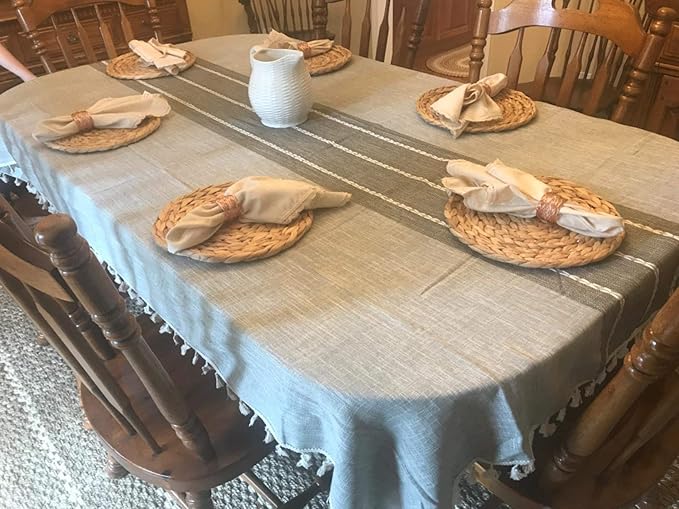 6 Pack Woven Placemats, 11.8 inches Round Plate Chargers Natural Wicker Tablemats for Dining Table