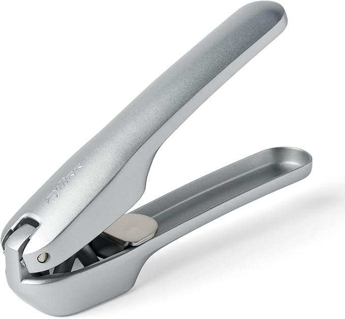 Zyliss Susi 4 Garlic Press - Garlic Crusher for Efficient Mincing - Odor-Free Hands - Large Chamber Made of Durable Stainless Steel - Mess-Free Kitchen Gadget - PFAS-Free Non-Stick Coating - Silver