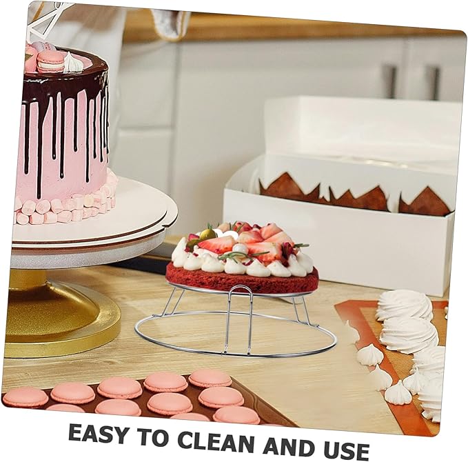 OUNONA Stainless Steel Cake Cooling Rack for Baking Bread Cooling Holder Stand Kitchen Baking Rack
