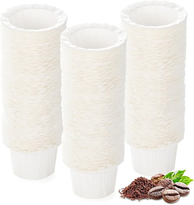 Disposable Paper Coffee Filters, Keurig K Cup Paper Filters for Keurig Single Brewer Reusable Cups, K-cup Coffee Pods, Fits All Brands Reusable K Cups (300)