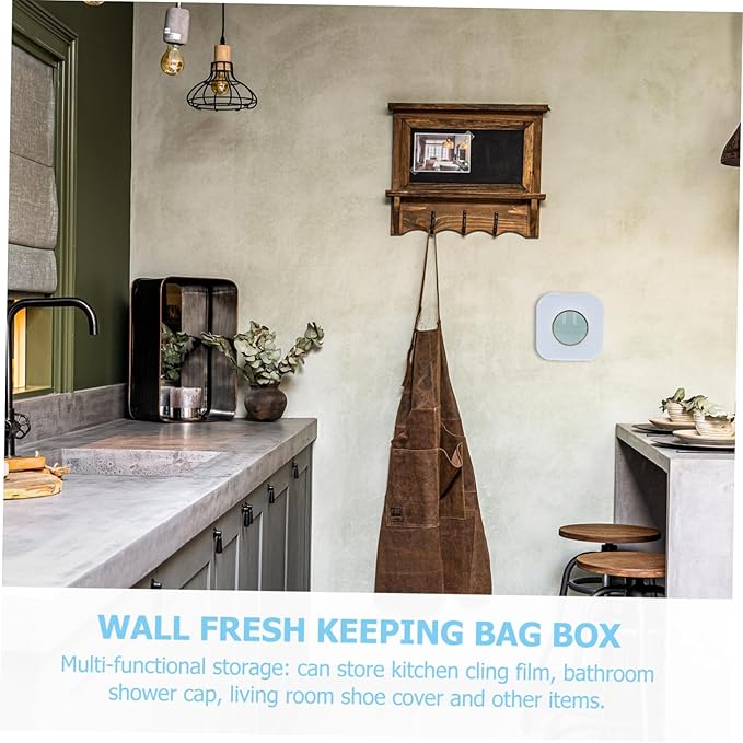 Wall Mounted Storage Box for Cling Film and Food Bags Heavy Duty Plastic Wrap Organizer Space-Saving Kitchen and Bathroom Storage Solution Multi-Purpose Design