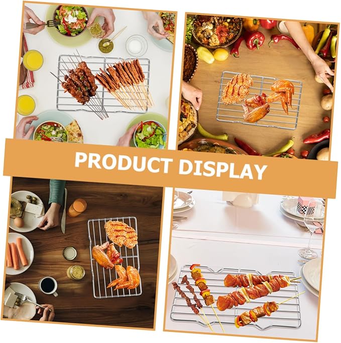 Stainless Steel Baking Cooling Rack for Cooking and Baking Multi-use Roasting Rack 35x24cm Heavy Duty Wire for Bread Cooling and Grilling Dishwasher Safe