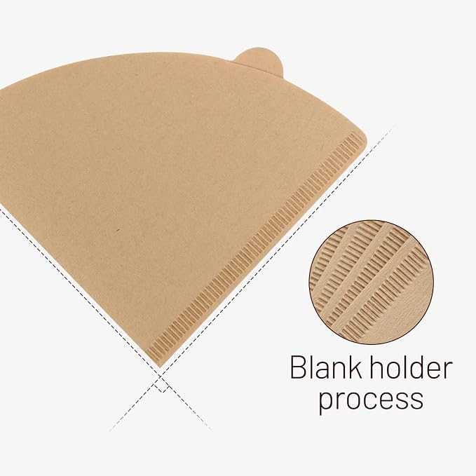 Clinuse Cone Coffee Filters #2, 200 Count Unbleached Size 02 Coffee Filter, Disposable Natural Paper Filters 2-4 Cup, 02 Cone Filters for Pour Over and Drip Coffee Maker