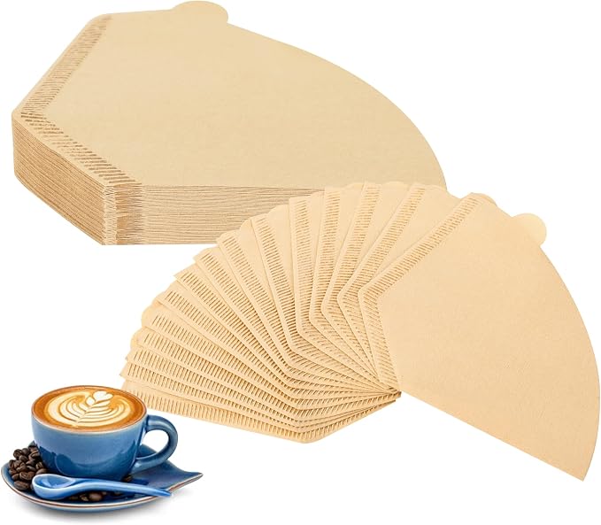 Coffee Filters #4,100 Count Disposable Coffee Filters 8-12 Cup,No Blowout,Unbleached Natural Coffee Filters 4 Cone Paper for Pour Over Coffer Makers/Coffee Dripper Cones
