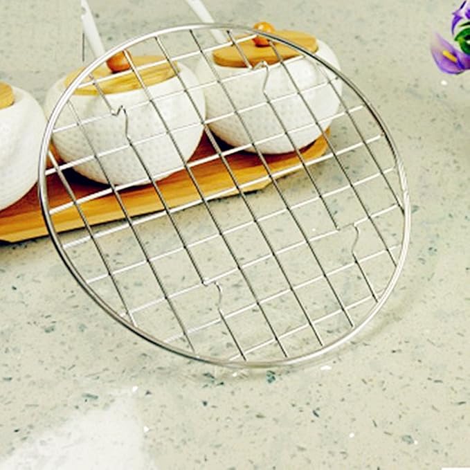 Durable Stainless Steel Round Baking Barbecue Rack Multi-Purpose Wire Food Steamer/Cooking/Baking/Steaming Rack/Stand(with legs)