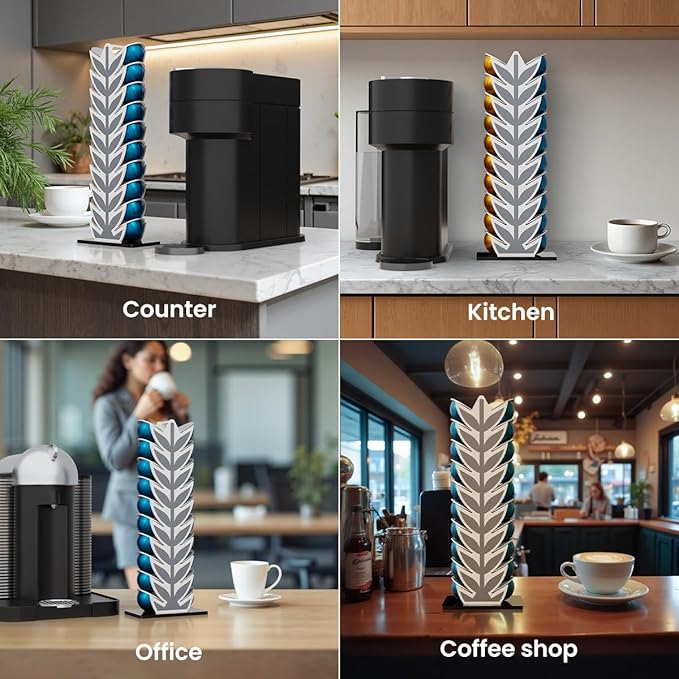 Coffee Pod Holder Stand for Nespresso Vertuoline Capsules，20 Pods Organization Storage - Ideal for Small Kichen Counter and Coffee Bars