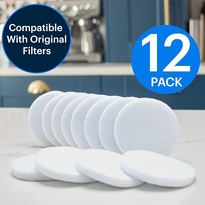 Essential Values 12-Pack Toddy Filter Replacement, Coffee Filters - Reusable Coffee Filters - Replacement Coffee Filter for Toddy Cold Brew System | Round Coffee Filter - Toddy Cold Brew System Filter