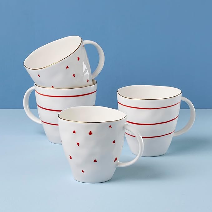 Lenox 896837 Garnet Bay Mugs, Set of 4