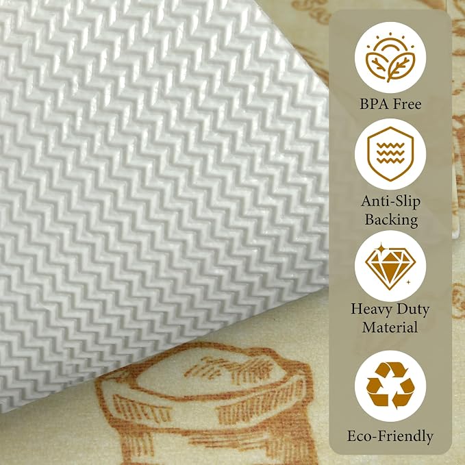 Vinyl Placemats Set of 4-12x17 Inch - Heat Resistant Washable Place Mats Waterproof Non-Slip Wipeable Table Mats for Dining Table Decor, Indoor/Outdoor Plastic Mat