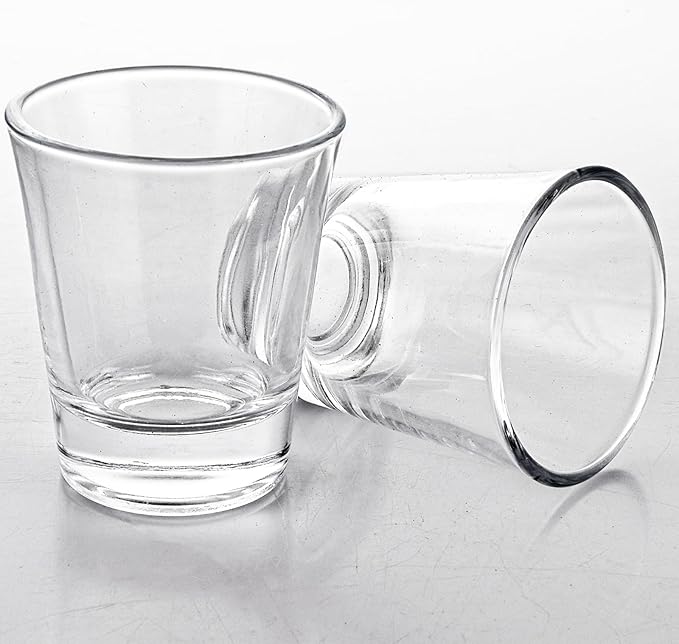 QTLCOHD 48 Pack 2 Oz Shot Glasses Bulk Clear Small Shot Cups Glass Set with Heavy Base for Vodka, Whiskey, Tequila, Espresso, Liquor