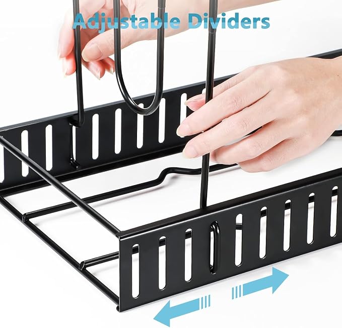 ORDORA Pots and Pans Organizer for Cabinet 16.61 Height 2 Pack, 8 Tier Pot Organizers Rack with 3 DIY Methods, Adjustable Pan Organizer under Cabinet Kitchen Organization and Storage