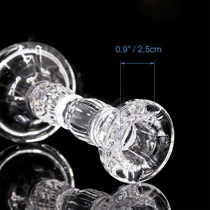 3 Pack Glass Candle Stick Holders - Clear Crystal Taper Candles Holder– for Buring Candles, Led Taper Candle,Party and Wedding Centerpieces, Table Decoration