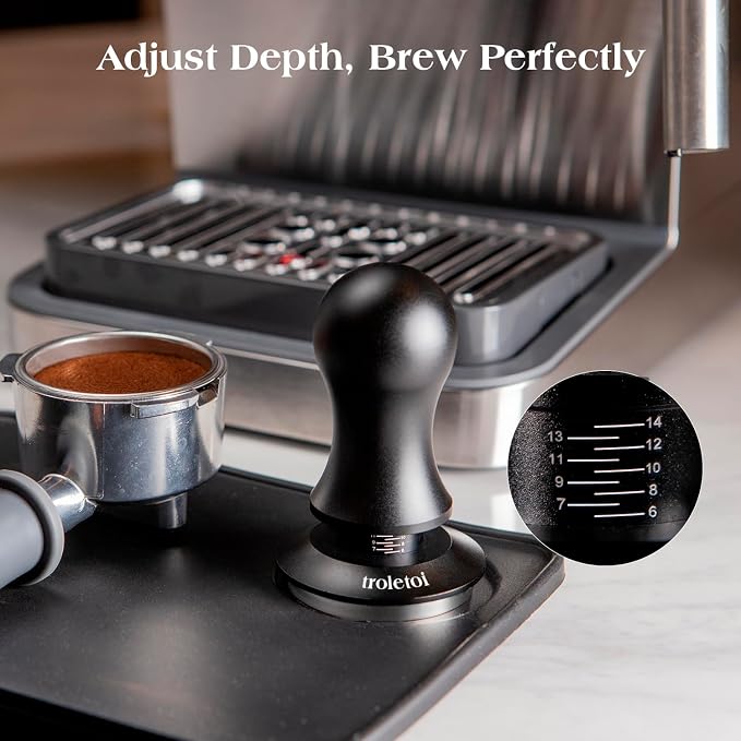 7 PCS Espresso Accessories Kit: 53.3mm Espresso Tamper, Coffee Distributor, Puck Screen, Dosing Funnel and WDT Tool, Espresso Tools Set Fits Breville 54mm Espresso Machines and Portafilters