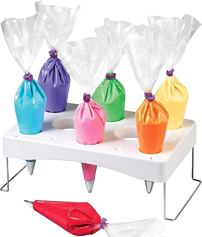 Decorating Piping Bag Holder Cake Decorating Icing Bag Stand 12-Cavity Pastry bag Cake Decorating Tools