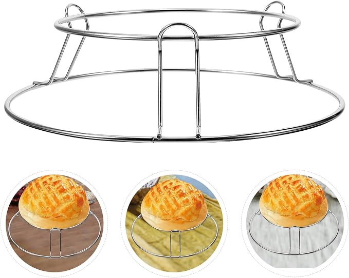 YARNOW Cake Cooling Rack 6/8 Inch Non-stick round Wire Baking Cooling Stand Stainless Steel Kitchen Baking Accessories and Dessert Drying