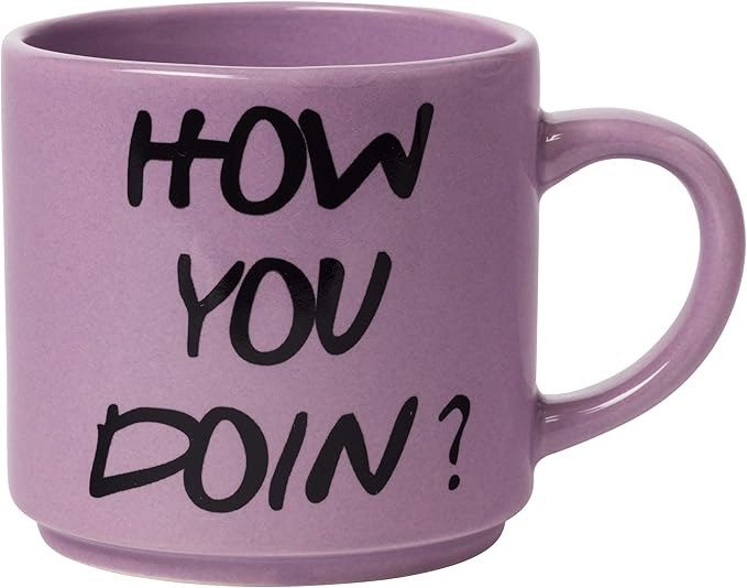 Silver Buffalo Friends Text Boxed 4-Pack Ceramic Mug Stack, 10-Ounces