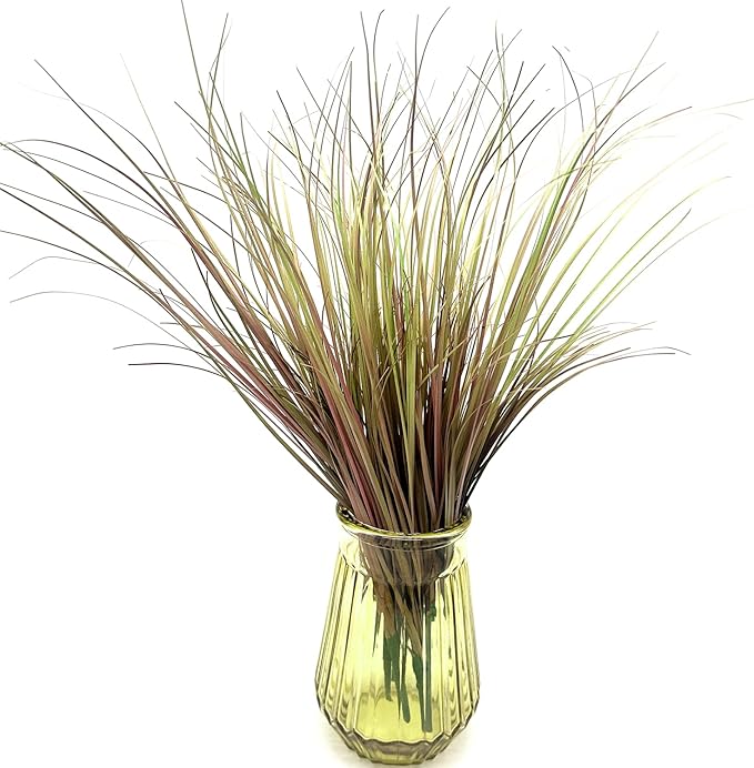 CATTREE Fake Wheat Grass Shrubs Artificial Plants, Faux Greenery Plastic Leaves Bushes for Indoor Farmhouse Garden Wedding Party DIY Decorations Office UV Resistant Planter Filler - Purple 8 Bundles