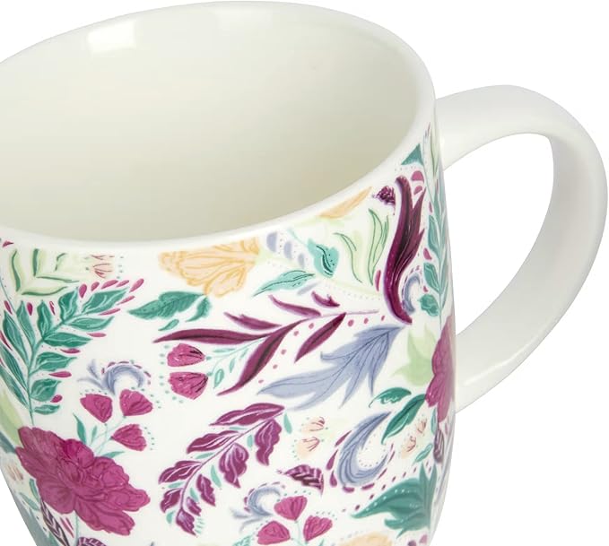KitchenCraft KCMBAREXFL4PC Coffee Mug Set, Porcelain
