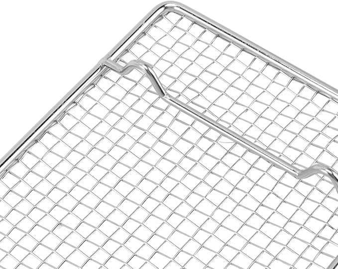 Gavigain Cooling Rack,Cooling Racks for Baking Stainless Steel Wire Cooking Rack High Temperature Resistant Oven Safe for Cooking Roasting Grilling (C 19.2CM)