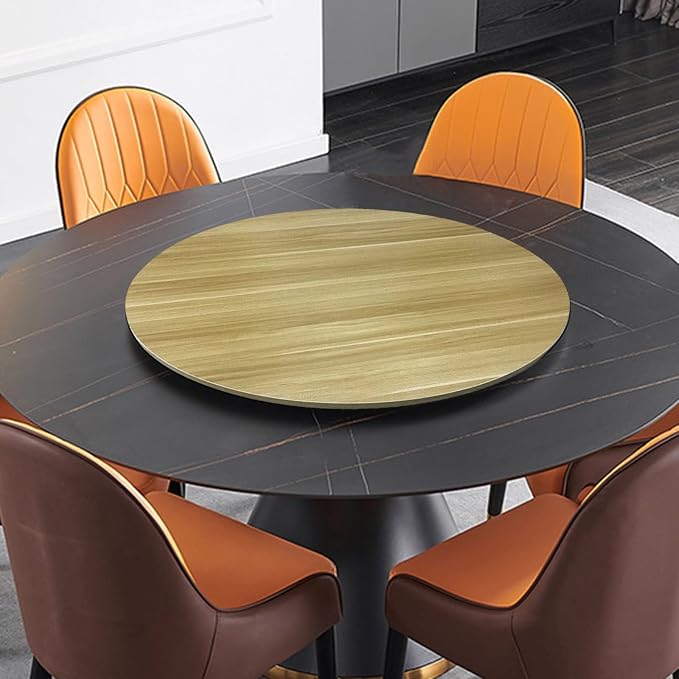 Large Wooden Turntable Lazy Susan, Wooden Turntable For Dining Table, 20in 24in 28in Lazy Susan Serving Tray With Silent Bearing, 360-Degree Swivel Serving Plate, Hotel Tabletop Service Plate, Swivel