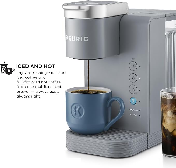Keurig Iced Essentials Single Serve Coffee Maker, 3 Cup Sizes: 177, 237, and 296 ml