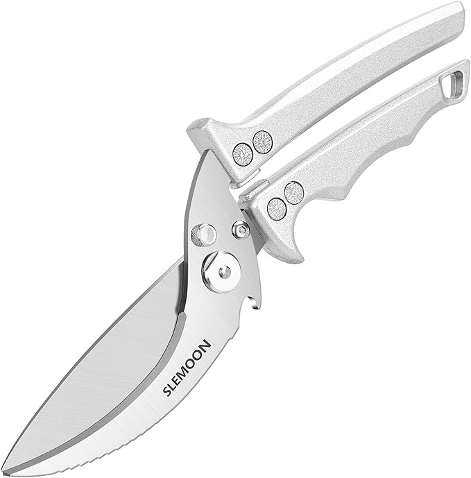 Heavy Duty Poultry Shears Meat Cutting Dishwasher Safe and Food Stainless Kitchen Shears Kitchen Scissors for Chicken Turkey Thanksgiving,Gift Box,silver