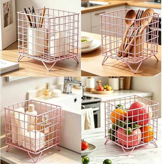 K Cup Holder Organizer Coffee Pod Holder, Large Capacity Espresso Pods Containers, Metal Capsule Organizer Wire Storage Baskets for Kitchen Counter, Pantry, Coffee Bar Station Accessories