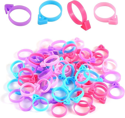 60pcs Pastry Bag Ties, Reusable Silicone Piping Bag Clips for Baking Decorating Icing Bags Seals for Cupcakes Cookies Pastry Supplies (4 Colors)