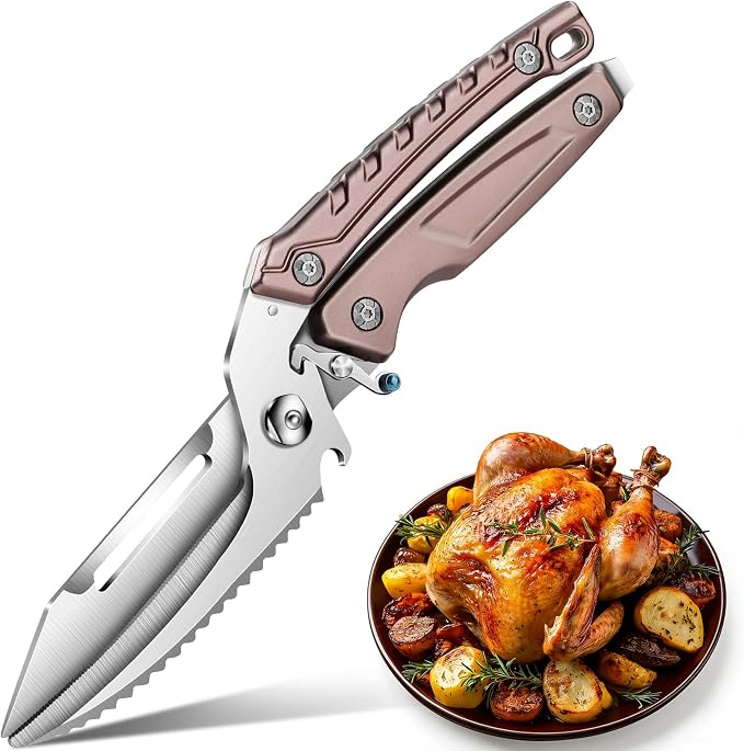 Tingling Heavy Duty Poultry Shears: Kitchen Scissors for Chicken & Food & Turkey