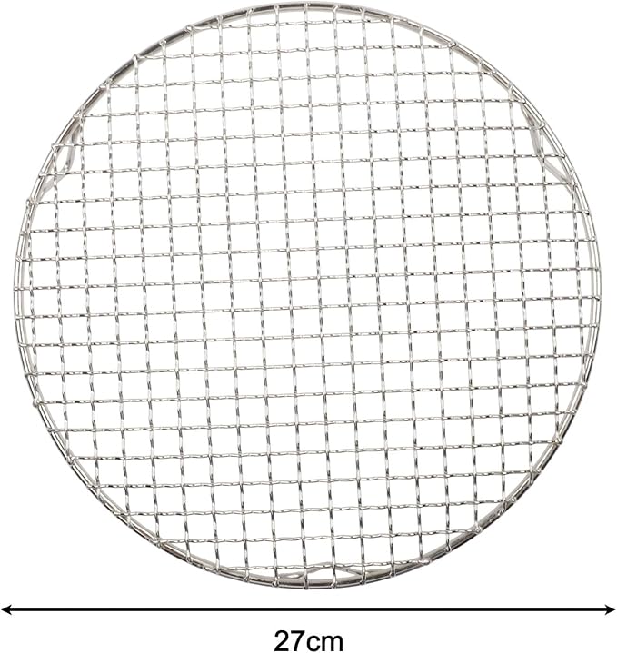 Round Cooling Rack 201 Stainless Steel Wire Grid For Baking, Grilling, Steaming And Drying Food In Oven Or Kitchen, Silver, Multiple Sizes Available(27cm)