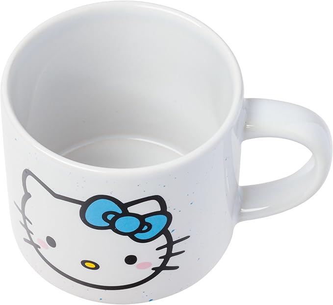 Silver Buffalo Sanrio Hello Kitty Faces and Hearts 4pc Ceramic Mug Stack Set, 10 Ounces
