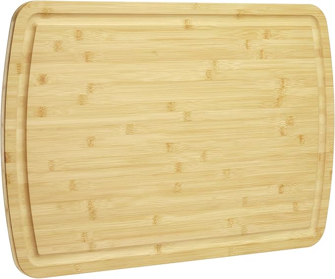 GarveeHome Extra Large Bamboo Cutting Board, 30.1 x 20 in Wooden Chopping Board for Kitchen, Butcher Block with Juice Groove and Handles, Stove Top Cover, Over Sink Noodle Board