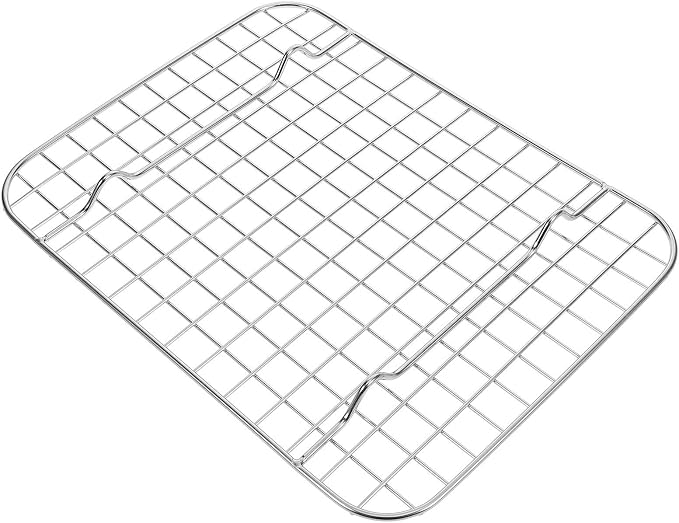 MAGICLULU Stainless Steel Bbq Grill Rack with Thick Grid Construction for Quick Cooling and Flexible Cooking Methods, Sturdy Wire Baking and Cooling Rack Suitable for Oven, Dishwasher Safe