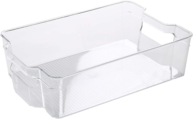 Kitchen Details 3 Piece Set Refrigerator Shelf, Kitchen Storage, Countertops, Cabinets, Pantry, Handles, in Clear Fridge Organizer, 14.6" x 8.3" x 3.9", 12.3" x 8.4" x 3.5", 12.3" x 6.1" x 3.5"