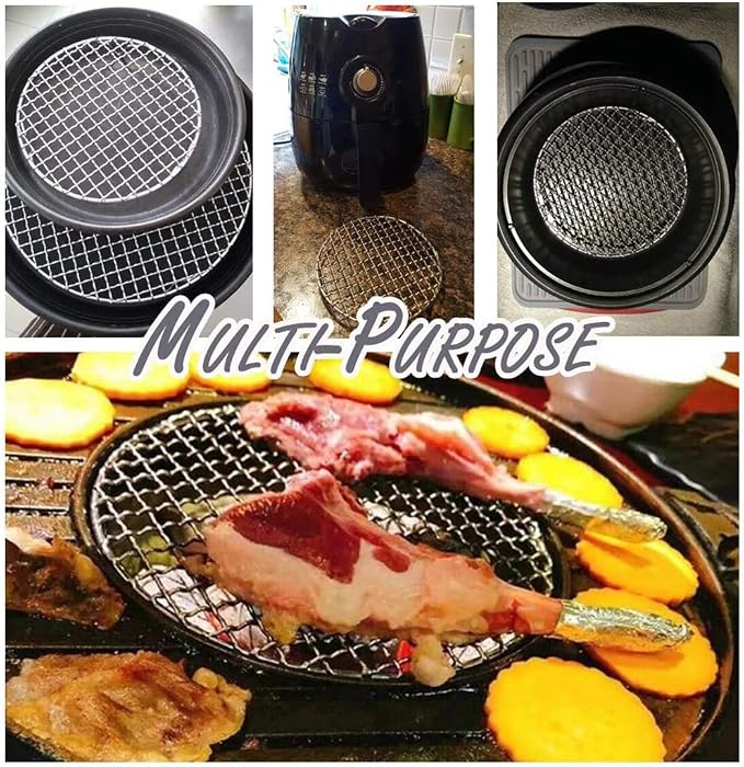 Round Cooling Racks Steaming Grilling Rack Stainless Steel,Fits Air Fryer/Round Cake Pan/Oven & Dishwasher Dia 7.5"