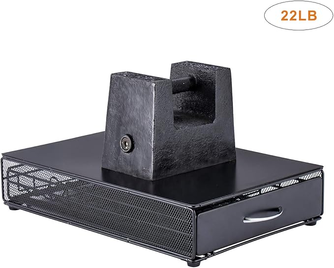 FlagShip Vertuo Pod Holder Storage Drawer for Nespresso Vertuo Capsule Organizer Drawer Tray with Mesh Shelves for Nespresso Vertuo Holder Black Metal (40 Pods Capacity)