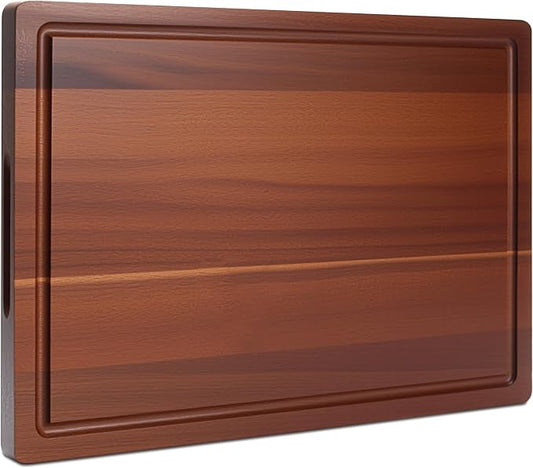 Wood Cutting Boards for Kitchen, Medium 15"x10" Acacia Wood Cutting Board with Juice Groove, Thick Chopping Board for Meat, Cheese,Fruits