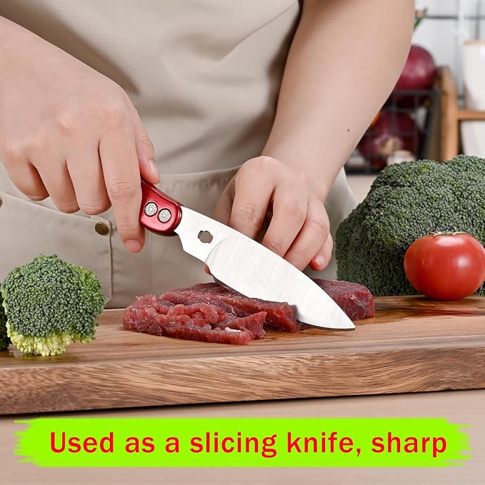kitchen Shears Sharp and not Prone to Rusting for Food Heavy Duty Kitchen Scissors with Safety Buckle for Kitchen Food Handling, Barbecuing,Garden, Camping Poultry Scissors(Red)