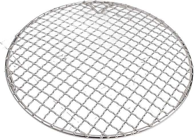 Round Cooling Baking Rack 201 Stainless-Steel Wire Oven Grill Sheet with Stable Tri-Leg Design for Baking, Roasting, Grilling, Drying and Cooling Cakes, Pies, Cookies, Pizza(26cm)