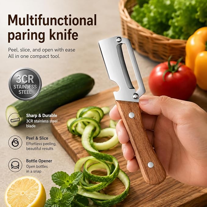 2026 Upgrade Multifunctional Stainless Steel Vegetable Peeler – Kitchen Gadget for Peeling Potato, Carrot, Pumpkin, and Fruit (2pcs)