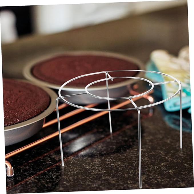 PRETYZOOM Stainless Steel Cake Cooling Rack for Cakes Versatile Baking and Drying Stand Oven Safe Compact Dessert Drying Utensil for Baking Enthusiasts