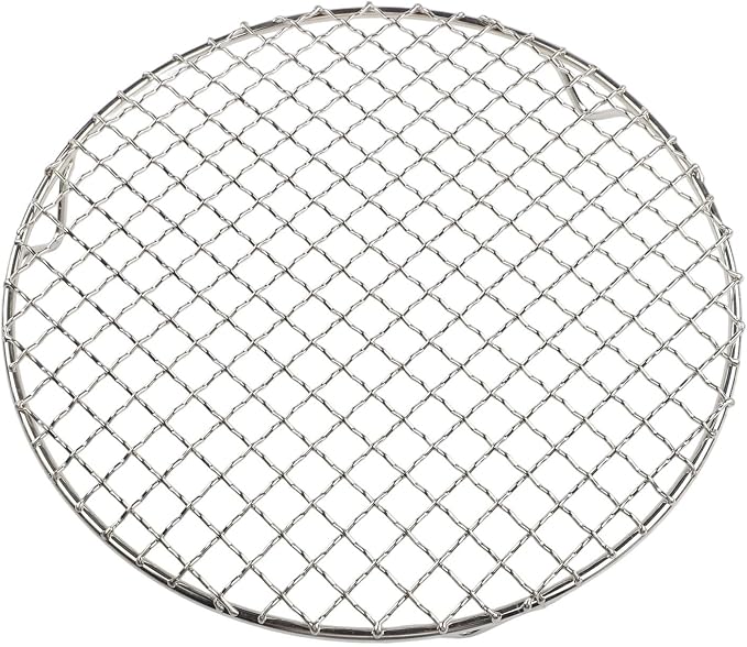 Round Cooling Rack 201 Stainless Steel Wire Grid for Oven Grill Baking Drying Steaming BBQ Pies Cakes Pizza Multiple Sizes Silver(24.5cm)