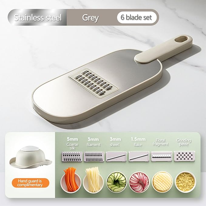 Mandoline Slicer for Kitchen,Mandoline Slicer with Container,6 in 1 Multi Purpose Food Chopper Vegetable Slicer,Cheese Shredder,Kitchen Gadgets