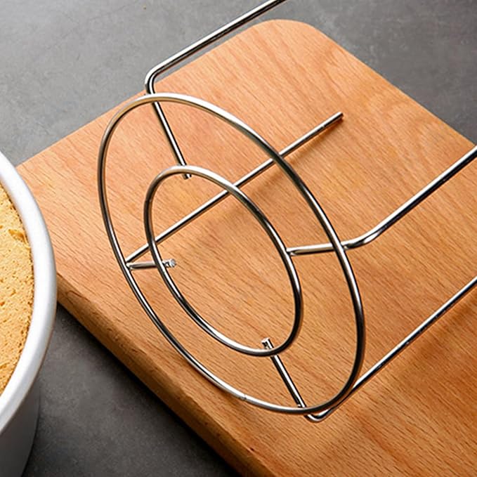 Pack of 2 Stainless Steel Cake Cooling Rack for Even Airflows Steaming Tool Round Steamer Kitchen Baking Accessories