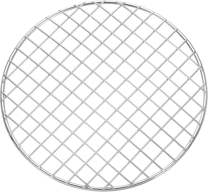 uxcell Round Cooking Rack, Dia 7.9 Inch Stainless Steel Grill Grate Cross Wire Barbecue Grill for Cooking Baking Air Fryer Racks, Silver