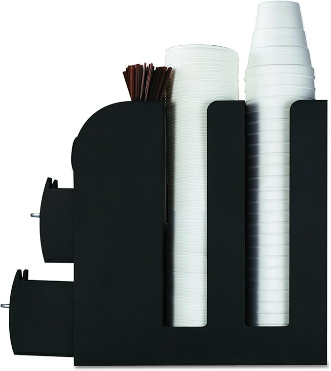 Mind Reader Coffee Pod Organizer with Drawers (36 Pod Capacity) + 11-Compartment Coffee Cup and Condiment Organizer with 2 Drawers