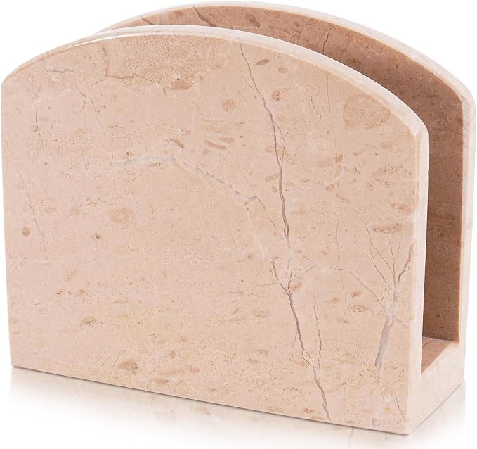 Radicaln Marble Napkin Holder 5.5" Inch Verona Handmade Serviette Holder - Kitchen Table Top Decor, Napkins For Coffee Table, Cocktail Napkin Holder, Kitchen Accessories